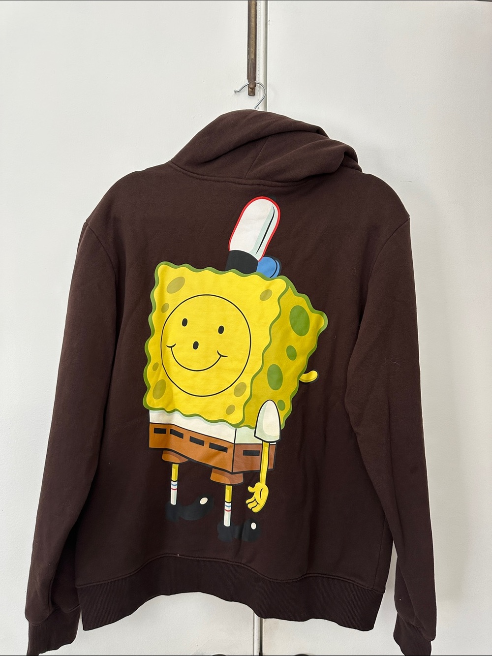 H&M Brown Hoodie with SpongeBob  Graphic